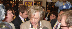 Den britiske kunstner, Bob Geldof, lagde også  vejen forbi G20-mødet