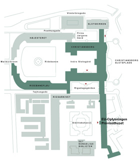 Kort over Christiansborg